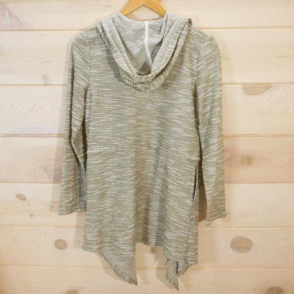 Mistic Prysm Women's Size M Hooded Cardigan Casual Beachy Pockets Neutral - Picture 3 of 6